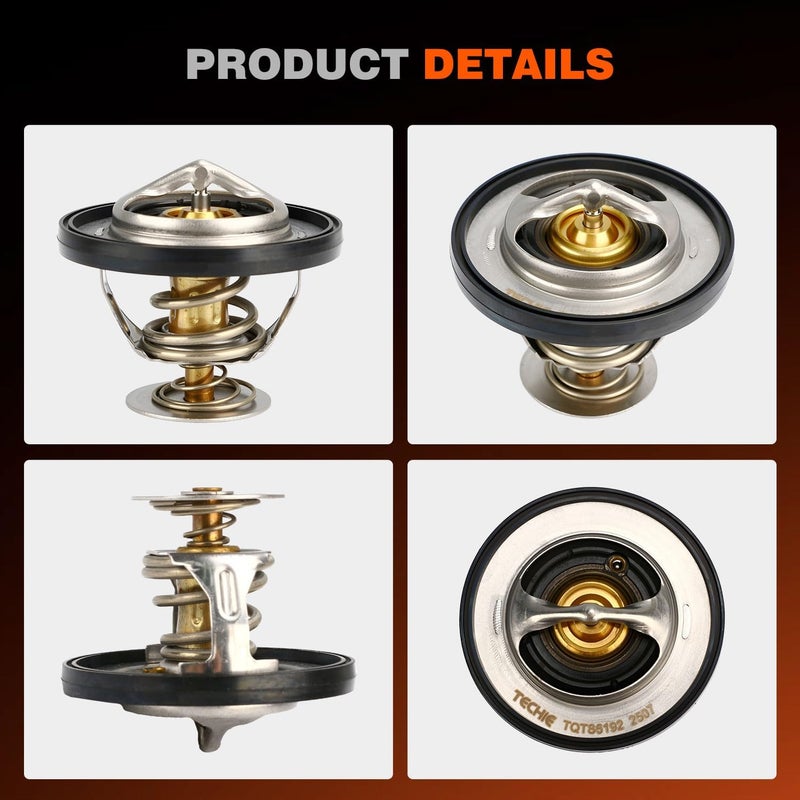 Techie Engine Thermostat 416-192 Compatible with Dodge 2009-2023 Challenger,2006-2023 Charger,for Ram Truck 1500 2011-2023,for Chrysler 2005-2023 300, for Jeep 2005-2022 Grand Cherokee Commander - Image 2